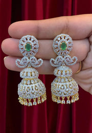 Beautiful gj polish jumkhas with green stone
